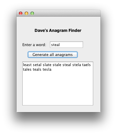 Anagram Checker screenshot