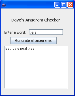 Anagram Checker screenshot